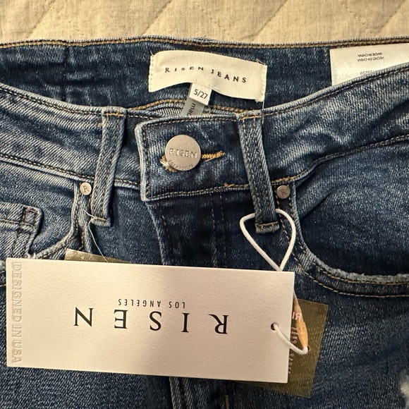 Risen Distressed Denim Straight Leg Jeans - NWT - Multiple Sizes - Picture 8 of 12